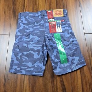 Levi's Youth Boys Size 8 Blue Camouflage Adjustable Waistband Cargo Shorts NWT